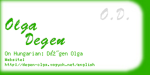 olga degen business card